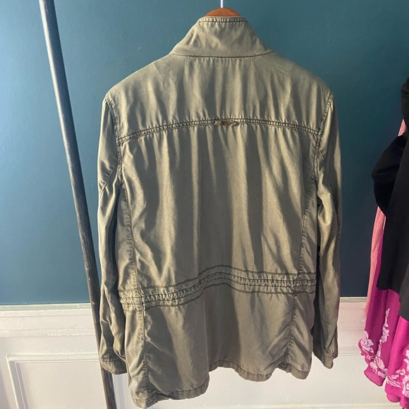 Max Jeans Army Green Military Style Sherpa Lined Jacket - Picture 5 of 7